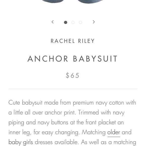 Rachel Riley NWOT 6 Month Anchor BabySuit - Picture 4 of 6